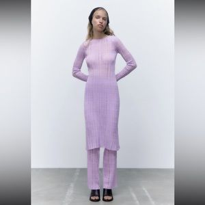 Zara Lilac Semi Sheer Pants